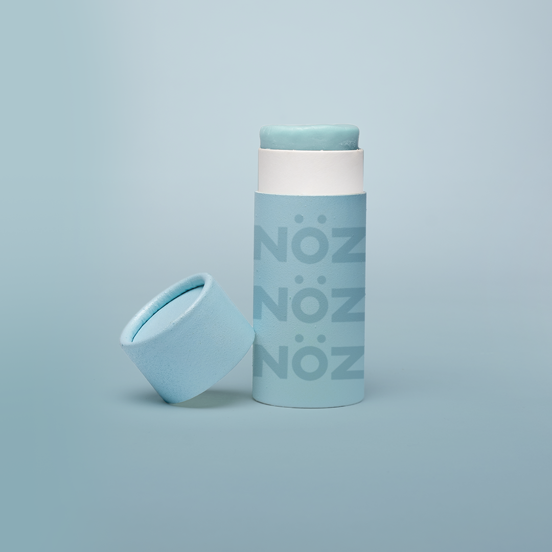 NOZ Blue front nose stick sunscreen.